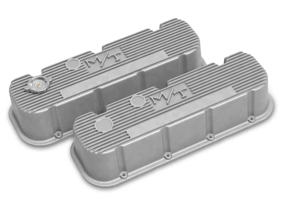 Tall M_T Valve Covers for Big Block Chevy Engines - Natural Cast Finish 241-150